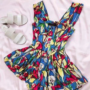 Vanessa Mooney Elisabeth Romper Dress - Yellow Calla Lily